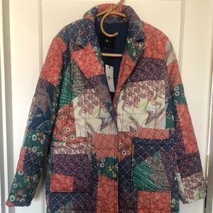 7 for all mankind full length puffy quilted coat